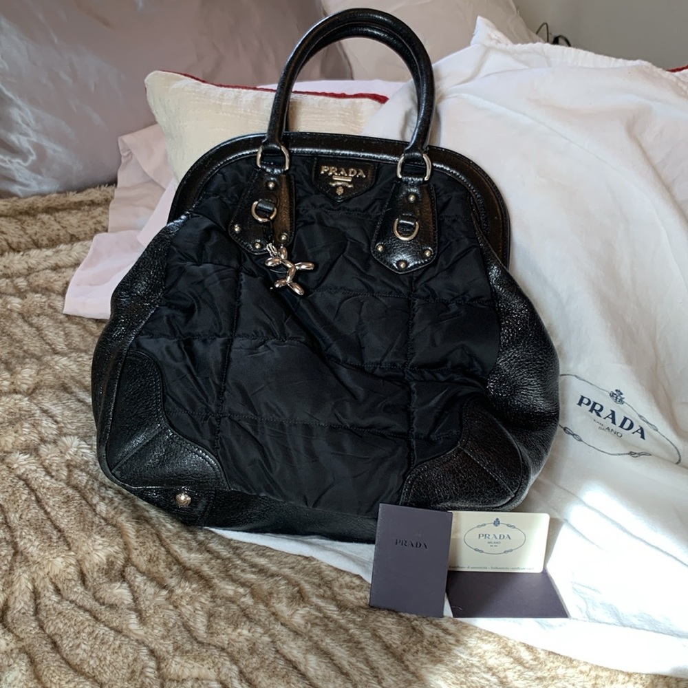 Prada Tessuto Nylon & Cuervo Leather - Picture 7 of 14